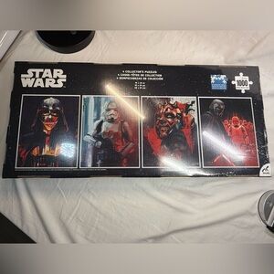 Star Wars Dark Side Puzzle Set - Black, Red, Silver 4 puzzles 1000 pcs each NEW